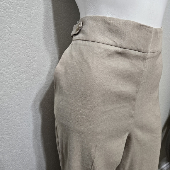 NWT Talbots Linen Khaki Careerwear Slacks Size 12 - Picture 3 of 10